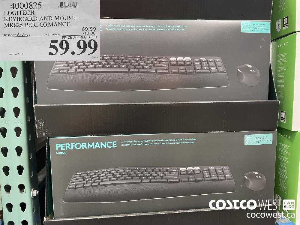 4000825 LOGITECH KEYBOARD AND MOUSE MK825 PERFORMANCE EXPIRY DATE: 2021-04-22 $599.99 