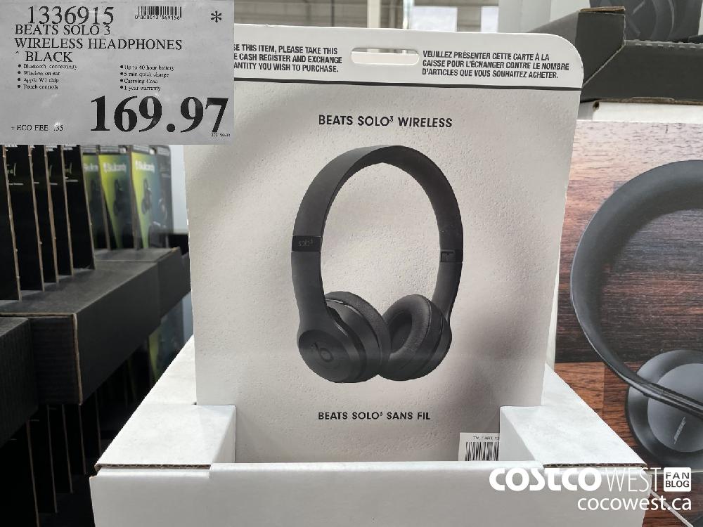 1336915 BEATS SOLO 3 WIRELESS HEADPHONES BLACK $169.97 