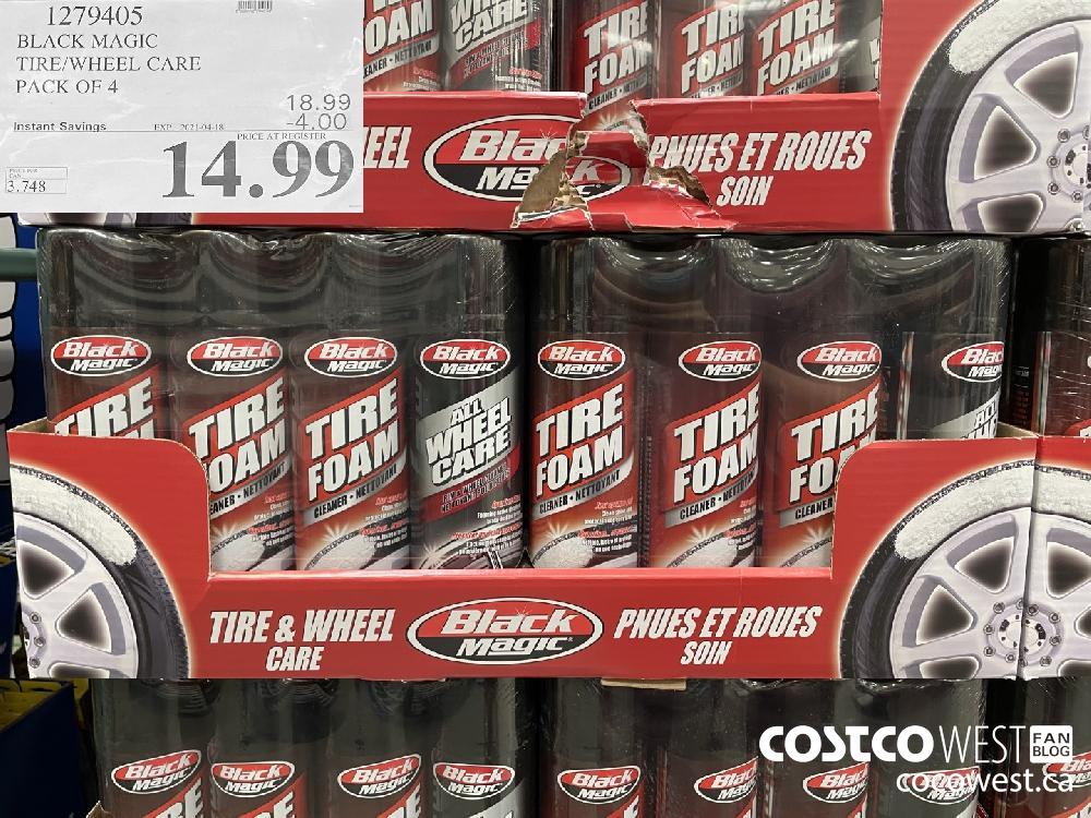 1279405 BLACK MAGIC TIRE/WHEEL CARE PACK OF 4 EXPIRY DATE: 2021-04-18 $14.99 