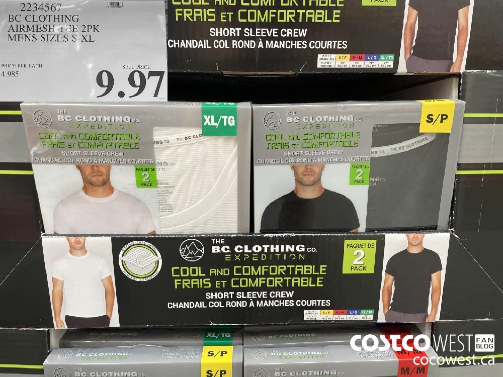 2234567 BC CLOTHING AIRMESH TEE 2PK MENS SIZES S-XL $9.97 