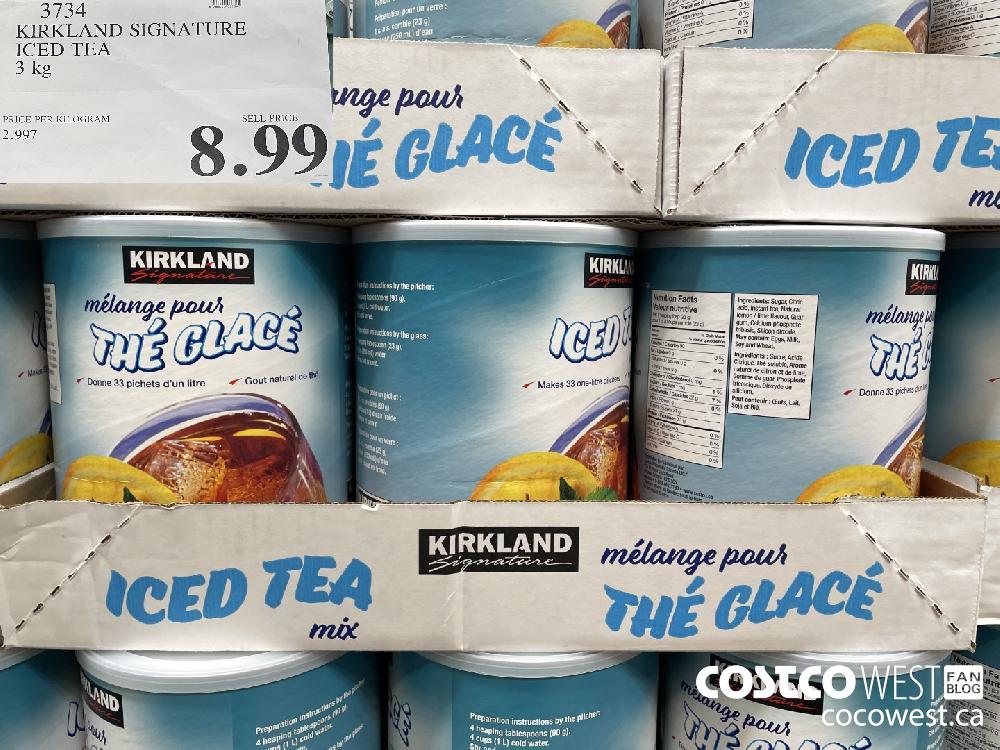 3734 KIRKLAND SIGNATURE ICED TEA 3 kg $8.99