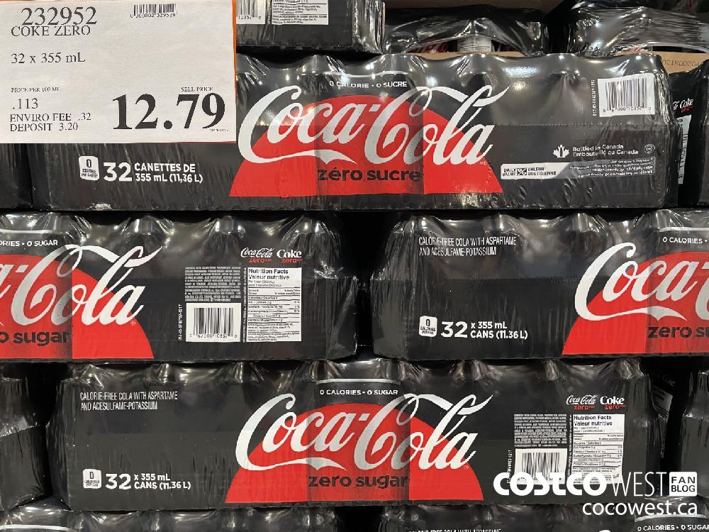 232952 COKE ZERO 32 x 355 mL $12.79