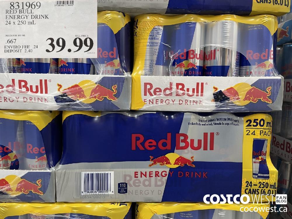 831969 RED BULL ENERGY DRINK 24 x 250 mL $39.99