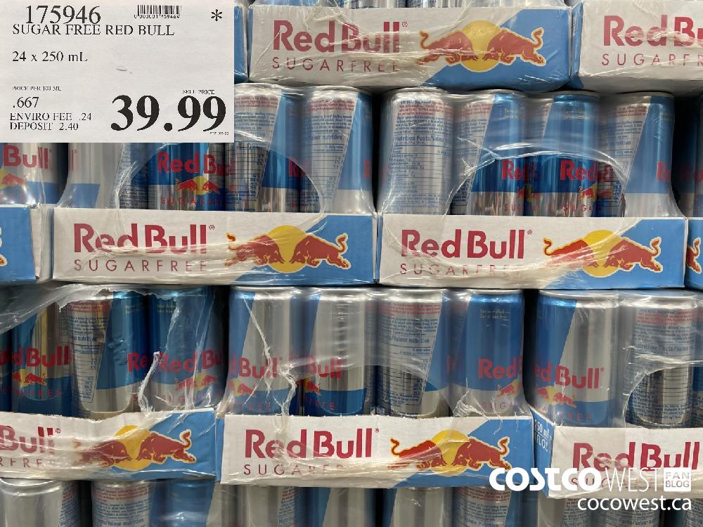 175946 SUGAR FREE RED BULL 24 x 250 mL $39.99