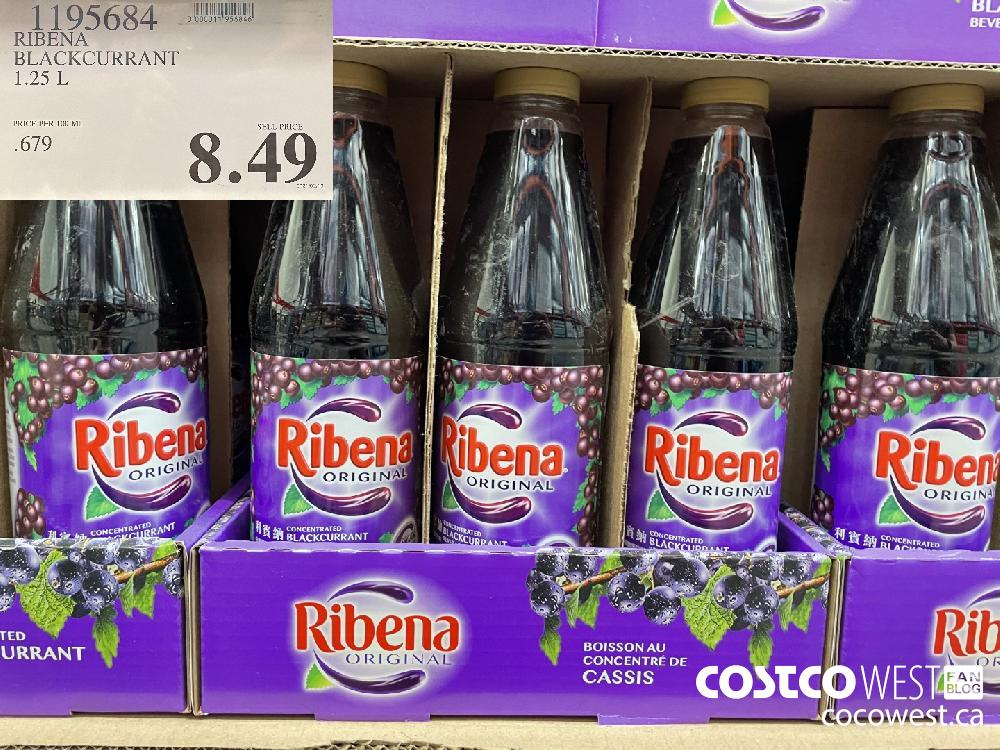 1195684 RIBENA BLACKCURRANT 1.25 L $8.49