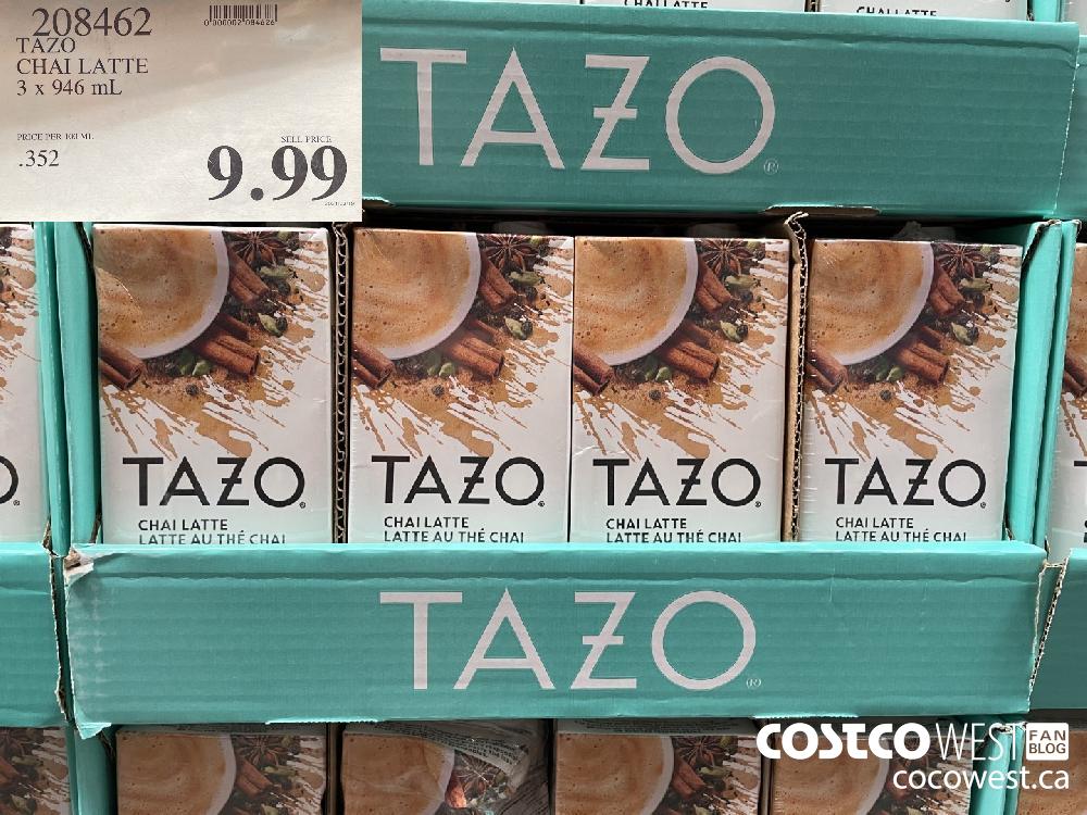 208462 TAZO CHAI LATTE 3 X 946 mL $9.99