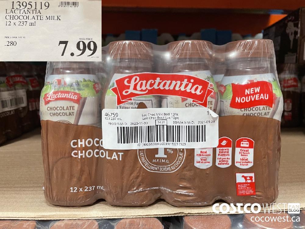 1395119 LACTANTIA CHOCOLATE MILK 12 x 237 mL $7.99
