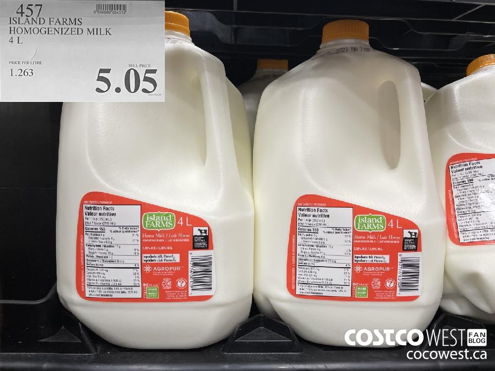457 ISLAND FARMS HOMOGENIZED MILK 4L $5.05