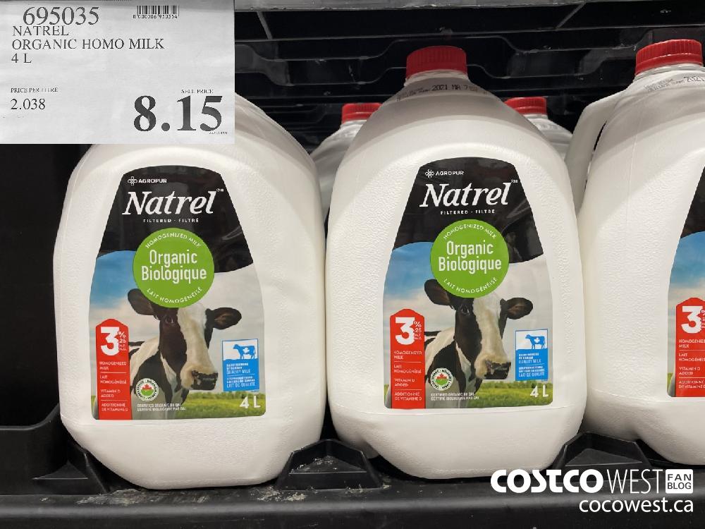 695035 NATREL ORGANIC HOMO MILK 4L $8.15