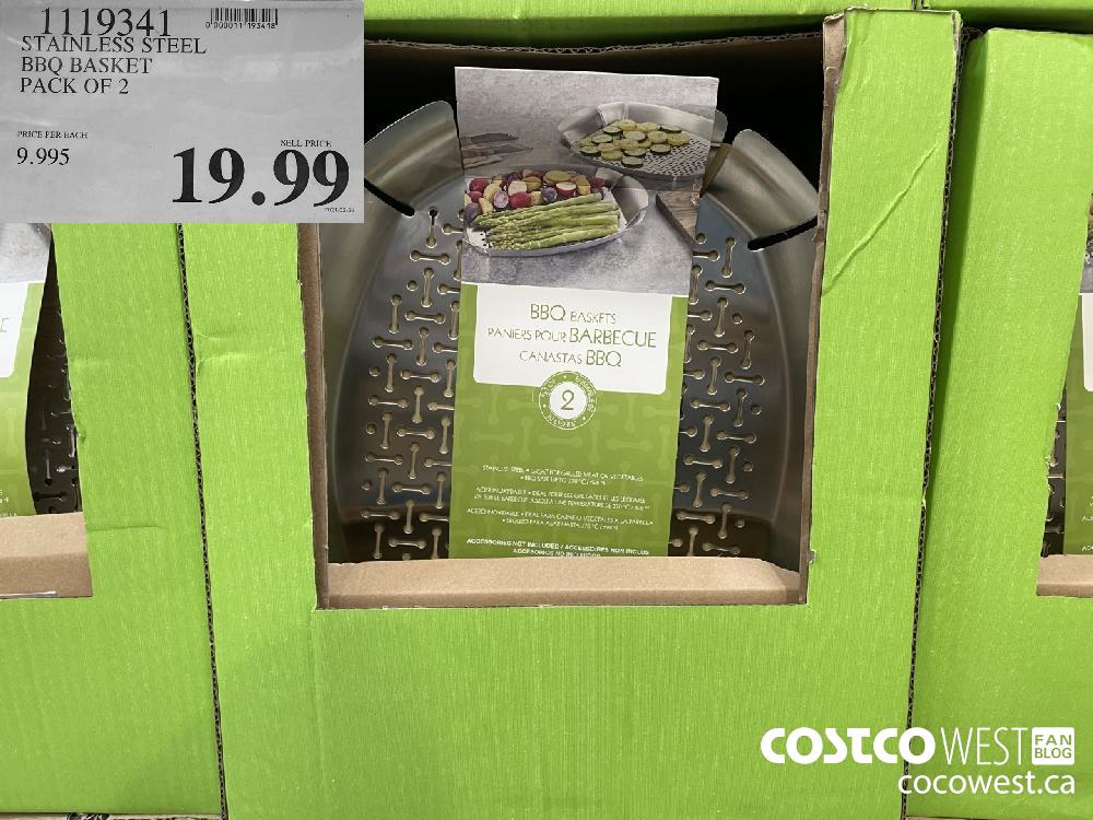 1119341 STAINLESS STEEL BBQ BASKET PACK OF 2 $19.99