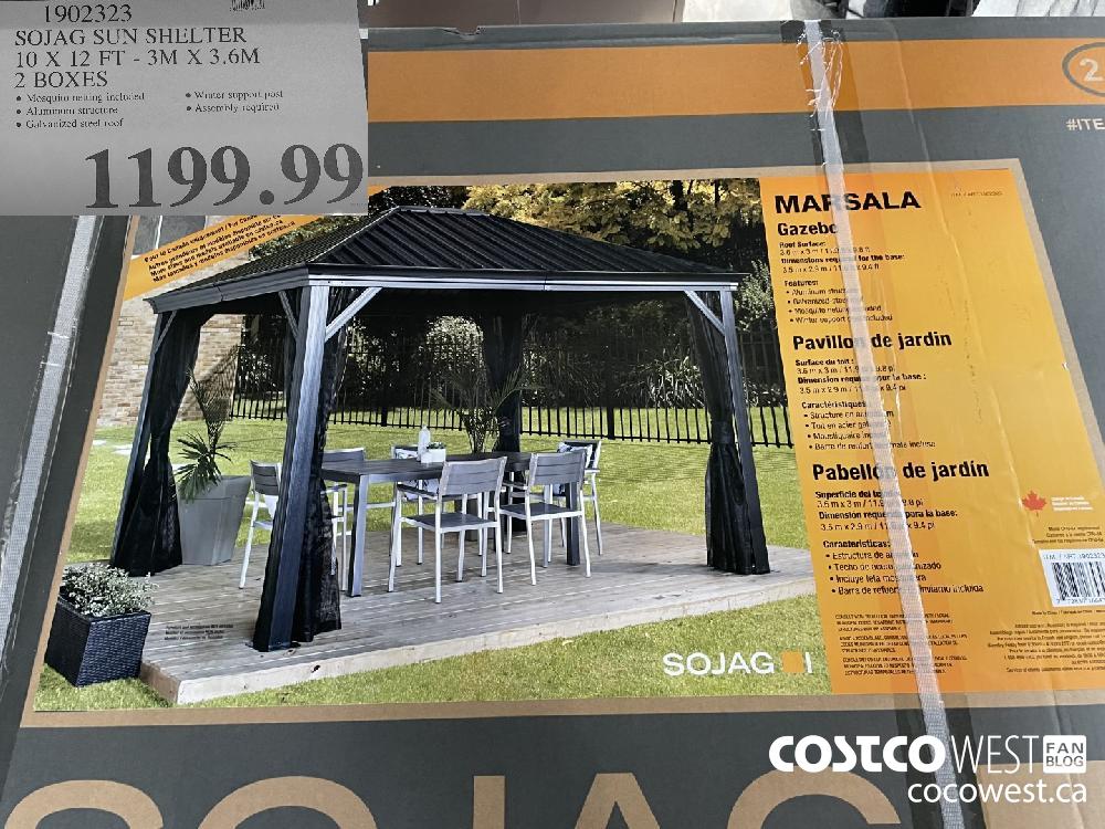 1902323 SOJAG SUN SHELTER 10 X 12 FT - 3M X 3.6M 2 BOXES $1199.99