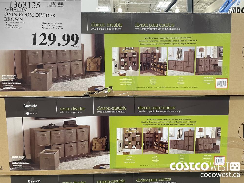 1363135 WHALEN ONIN ROOM DIVIDER BROWN $129.99