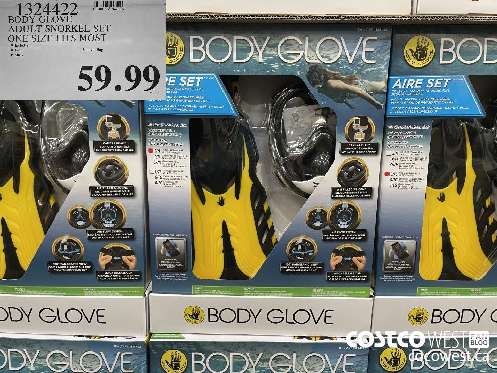 1324422 BODY GLOVE ADULT SNORKEL SET ONE SIZE FITS MOST $59.99