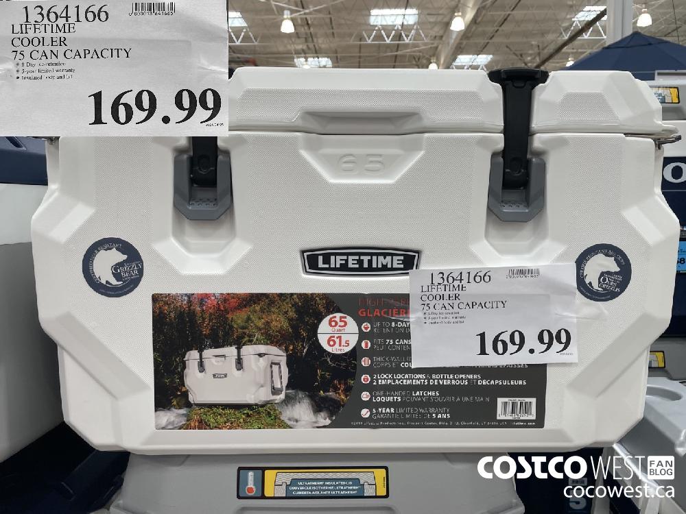 1364166 LIFETIME COOLER 75 CAN CAPACITY $169.99