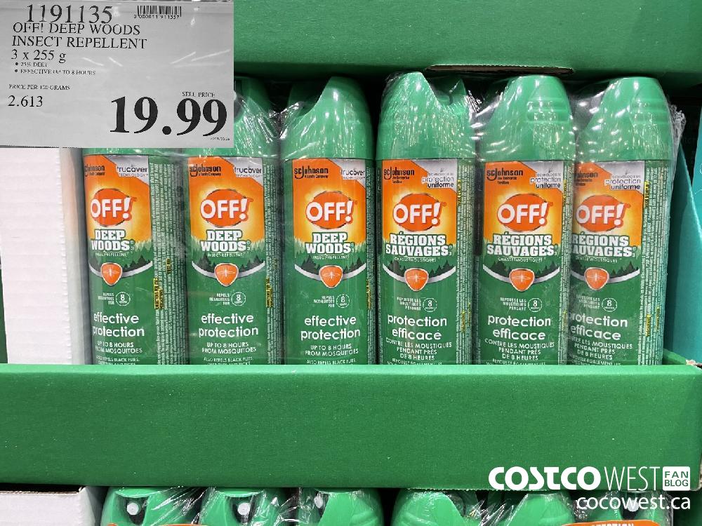1191135 OFF! DEEP WOODS INSECT REPELLENT 3 x 255 g $19.99
