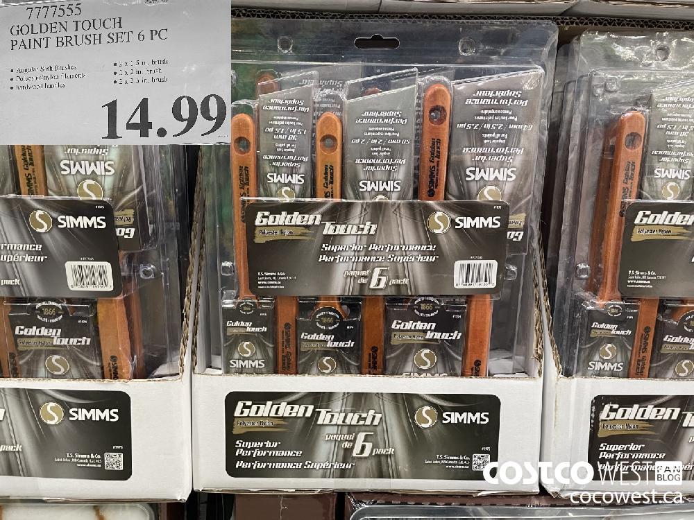 7777555 GOLDEN TOUCH PAINT BRUSH SET 6 PC $14.99