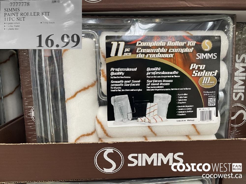 7777778 SIMMS PAINT ROLLER KIT 11PC SET $16.99