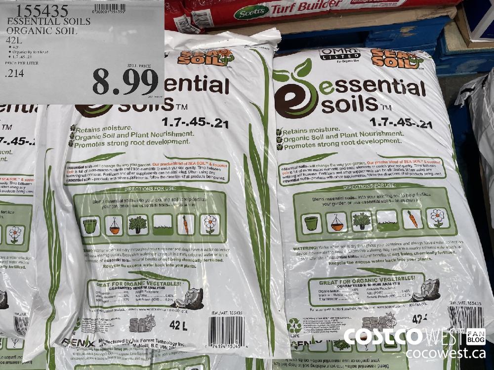 155435 ESSENTIAL SOILS ORGANIC SOIL 42L $8.99