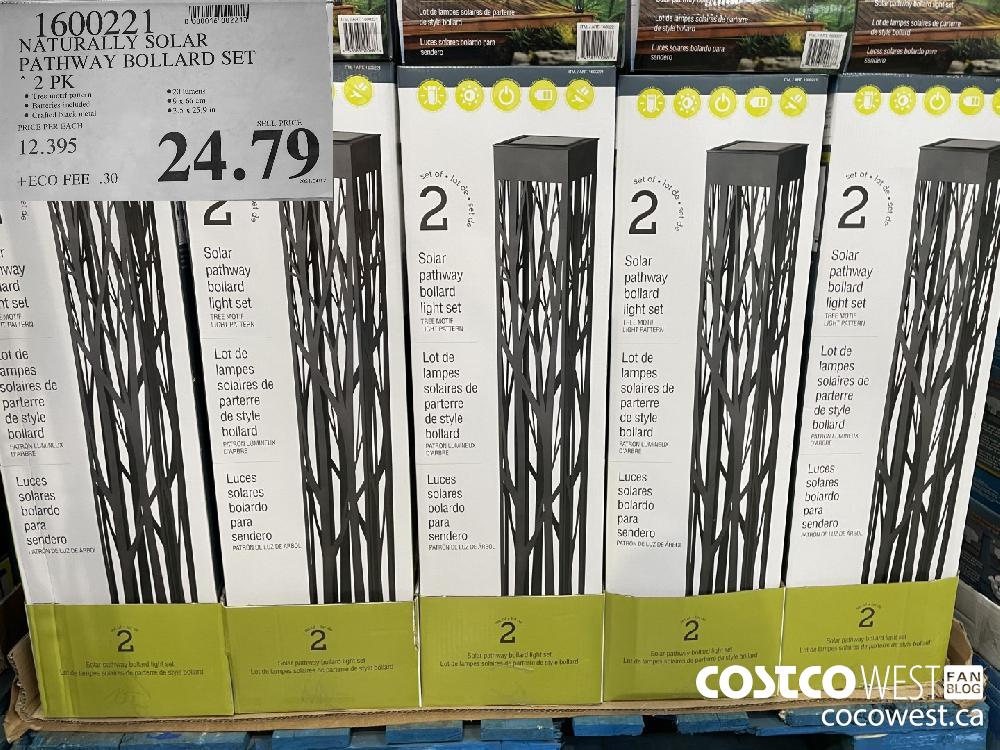 1600221 NATURALLY SOLAR PATHWAY BOLLARD SET 2 PK $24.79