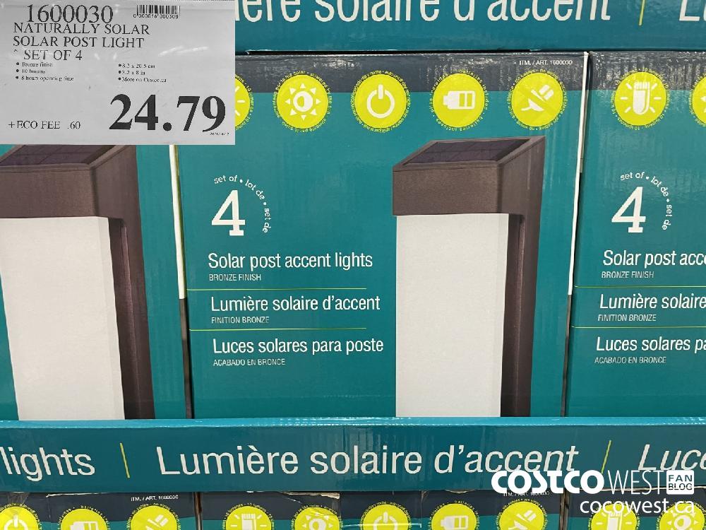 1600030 NATURALLY SOLAR SOLAR POST LIGHT SET OF 4 $24.79