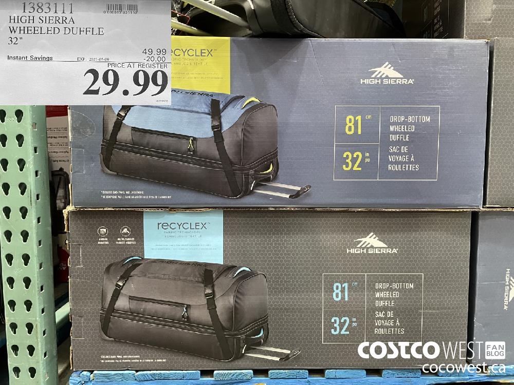 high sierra duffel bag costco