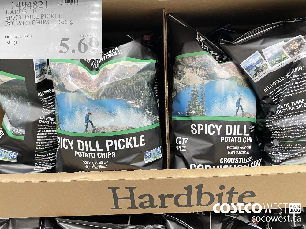1494821 HARDBITE SPICY PILL PICKLE POTATO CHIPS 625 g $5.69