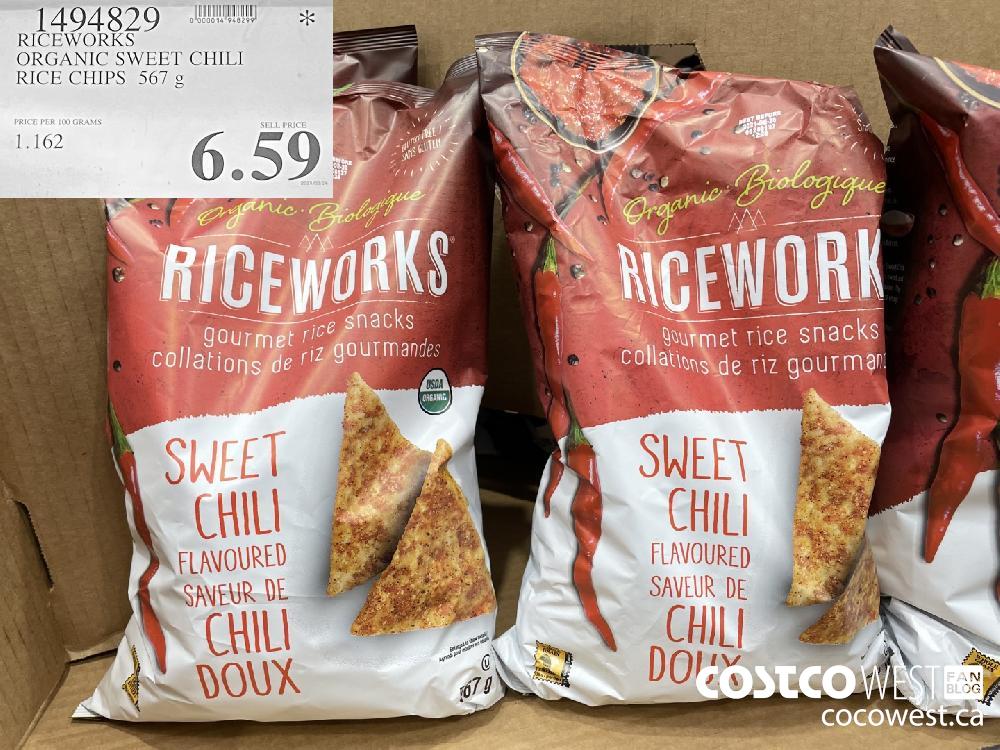 1494829 RICEWORKS ORGANIC SWEET CHILI RICE CHIPS 567 g $6.59