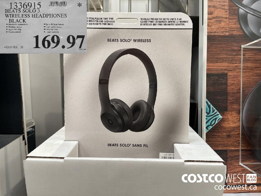1336915 BEATS SOLO 3 WIRELESS HEADPHONES BLACK $169.97