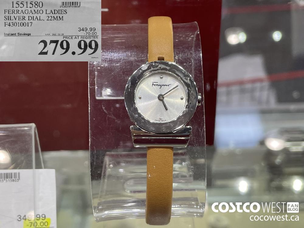 1551580 FERRAGAMO LADIES SILVER DIAL, 22MM F43010017 ($70.00 INSTANT SAVINGS EXPIRES ON 2021-05-09) $279.99