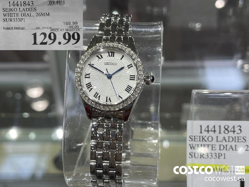 1441843 SEIKO LADIES WHITE DIAL, 26MM SUR333P1 ($40.00 INSTANT SAVINGS EXPIRES ON 2021-05-09) $129.99