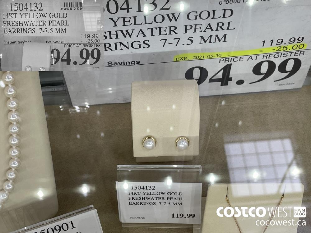 1504132 14KT YELLOW GOLD FRESHWATER PEARL EARRINGS 7-7.5 MM ($25.00 INSTANT SAVINGS EXPIRES ON 2021-05-30) $94.99