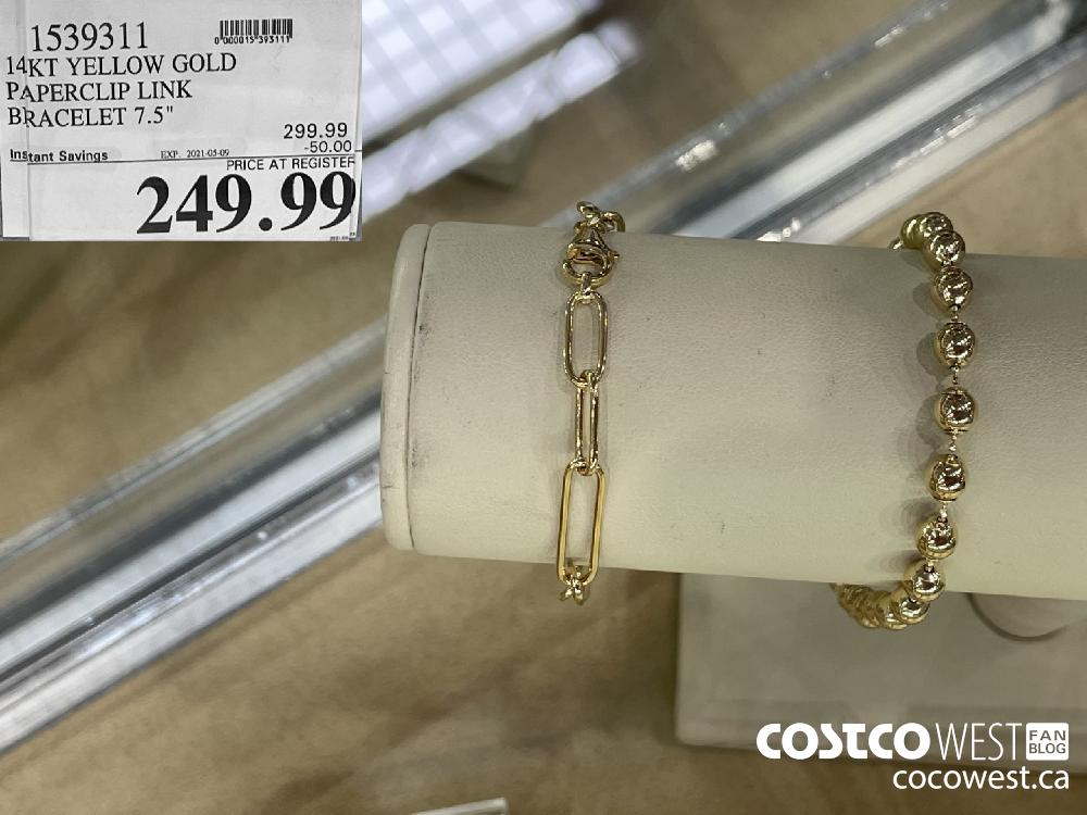 1539311 14KT YELLOW GOLD PAPERCLIP LINK BRACELET 7.5" ($50.00 INSTANT SAVINGS EXPIRES ON 2021-05-09) $249.99