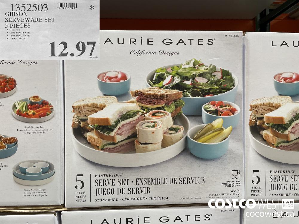 1352503 GIBSON SERVEWARE SET $12.97