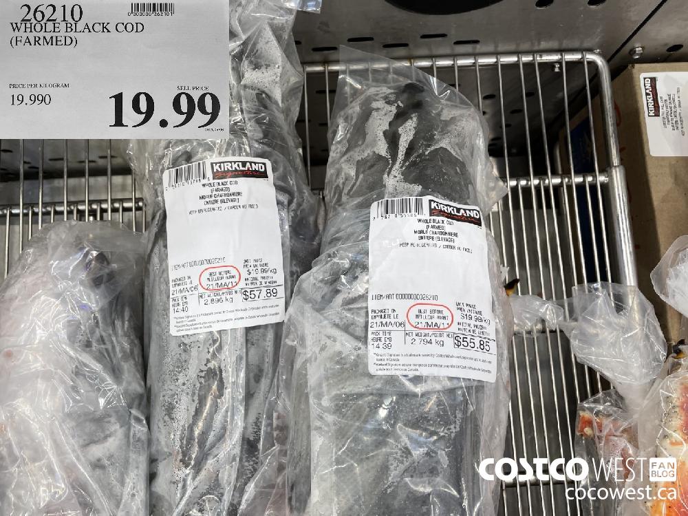 26210 WHOLE BLACK COD (FARMED) $19.99