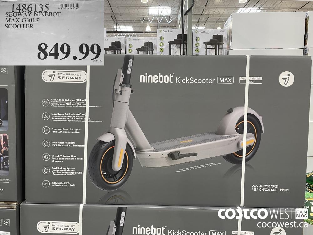 1486135 SEGWAY NINEBOT MAX G30LP SCOOTER $849.99