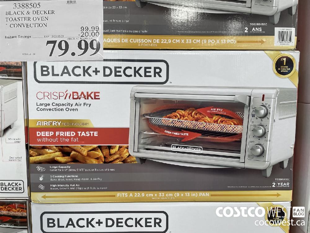 3388505 BLACK & DECKER TOASTER OVEN CONVECTION ($20.00 INSTANT SAVINGS EXPIRES ON 2021-05-23) $719.99