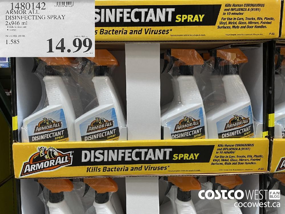 1480142 ARMOR ALL DISINFECTING SPRAY 2x946 ml $14.99