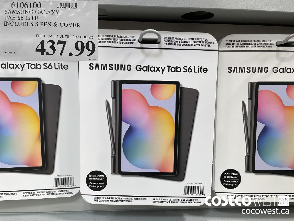 6106100 SAMSUNG GALAXY TAB S6 LITE INCLUDES S PEN & COVER (EXPIRES ON 2021-06-23) $437.99