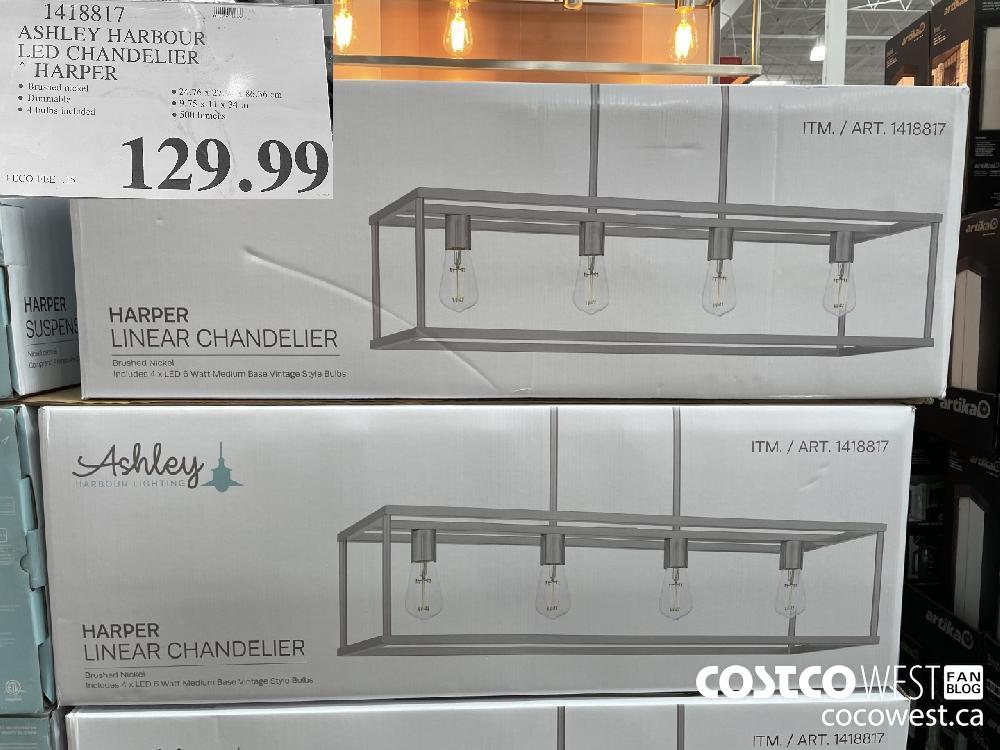 1418817 ASHLEY HARBOUR LED CHANDELIER HARPER $129.99