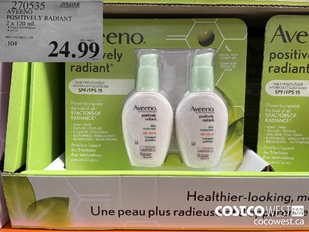 aveeno positively radiant daily moisturizer spf 30 costco