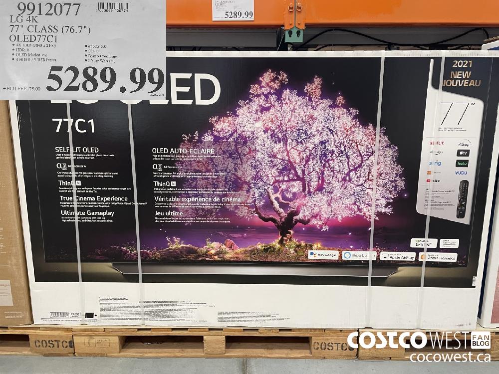 9912077 LG 4K 771" CLASS (76.7") OLED77C1 $5289.99