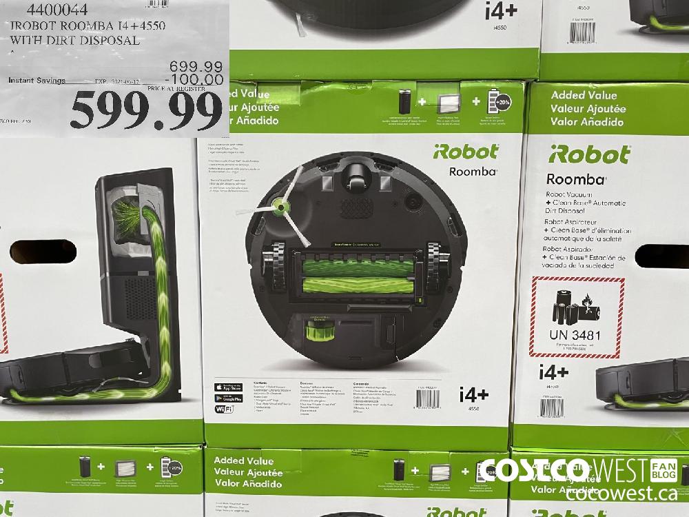 4400044 IROBOT ROOMBA 14+4550 WITH DIRT DISPOSAL ($100.00 INSTANT SAVINGS EXPIRES ON 2021-06-17) $599.99