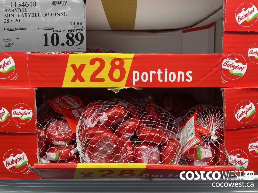 1134640 BABYBEL MINI BABYBEL ORIGINAL 28 x 20 g ($3.00 INSTANT SAVINGS EXPIRES ON 2021-06-06) $10.89