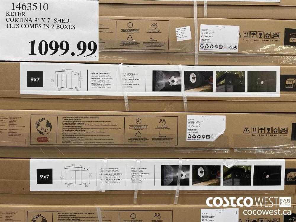 1463510 KETER CORTINA 9' X 7' SHED THIS COMES IN 2 BOXES $1099.99