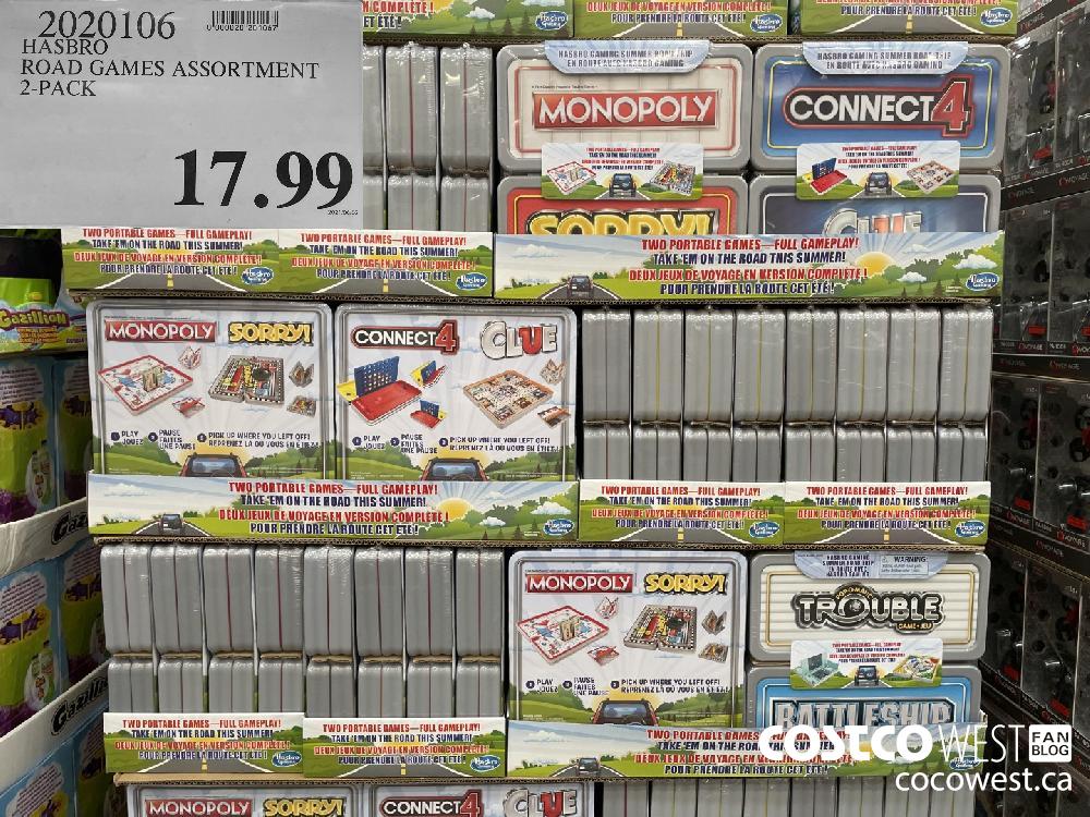2020106 HASBRO ROAD GAMES ASSORTMENT 2-PACK $17.99