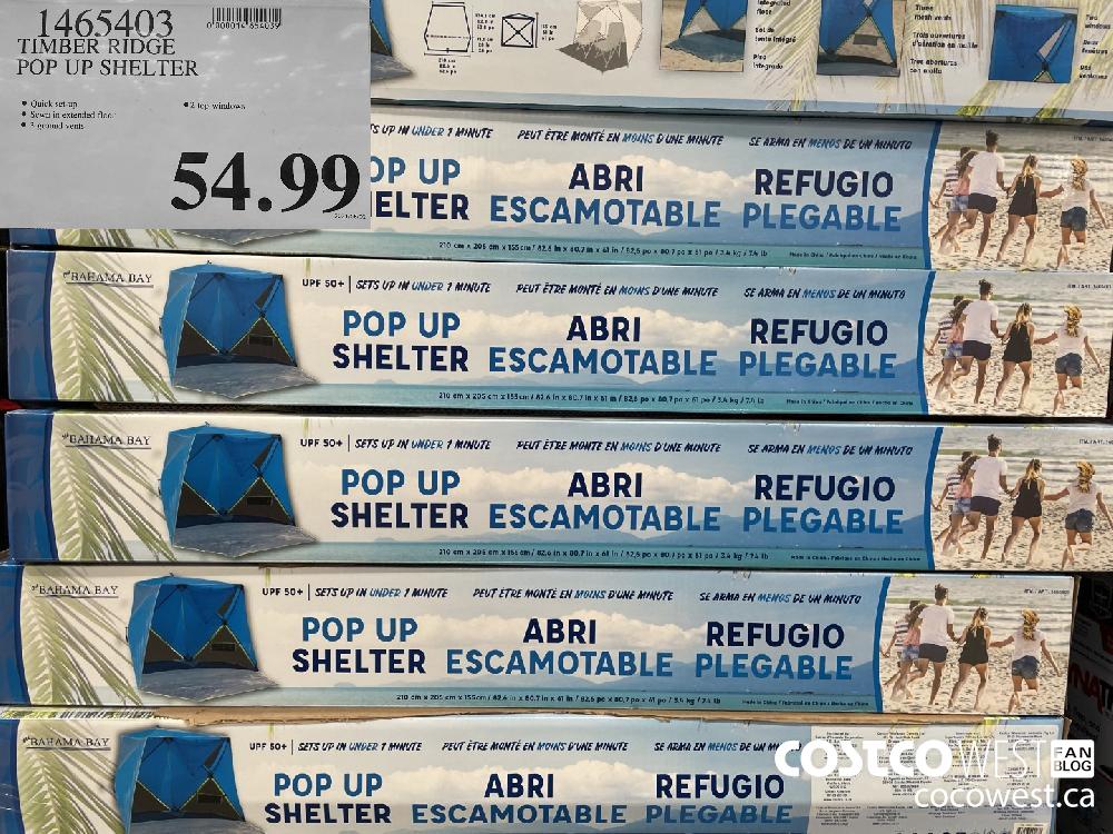 1465403 TIMBER RIDGE POP UP SHELTER $54.99