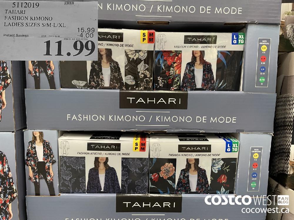 5112019 TAHARI FASHION KIMONO LADIES SIZES S/M-L/XL ($4.00 INSTANT SAVINGS EXPIRES ON 2021-06-06) $11.99