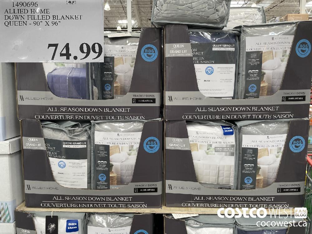 1490696 ALLIED HOME DOWN FILLED BLANKET QUEEN - 90" X 96" $714.99