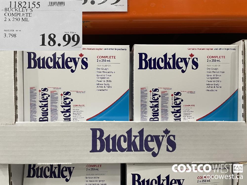 1182155 BUCKLEY'S COMPLETE 2 x 250 ML $18.99