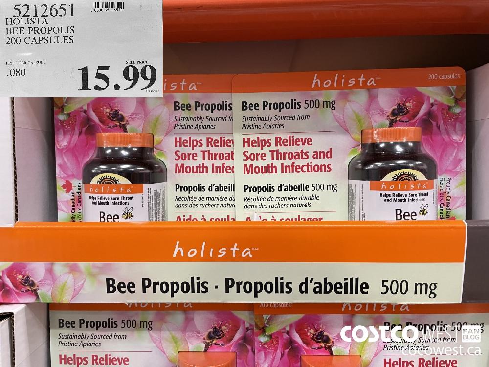 5212651 HOLISTA BEE PROPOLIS 200 CAPSULES $15.99